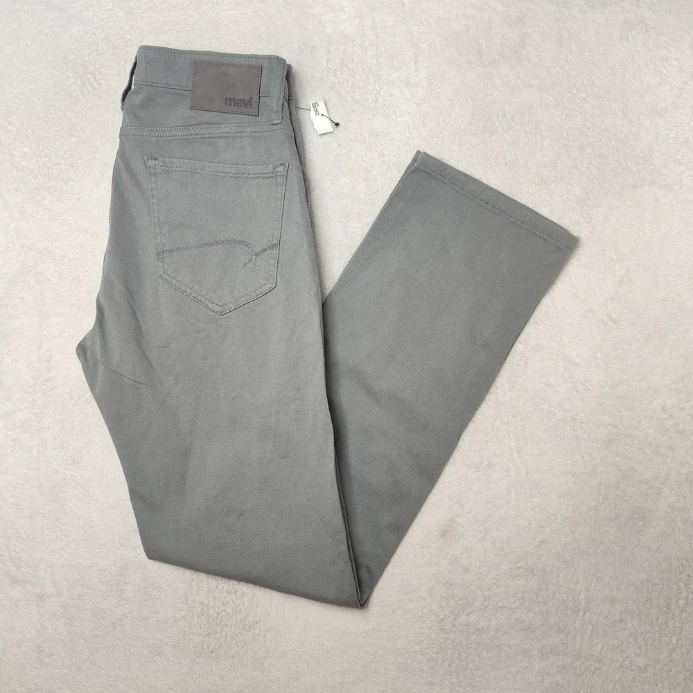 Mavi Jeans Mens 30x32 Gray Zach Straight Regular Denim Stretch Soft Twill Chino